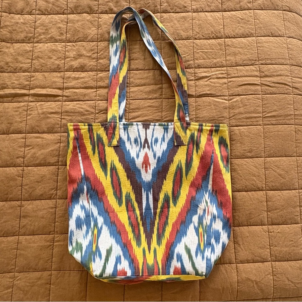 Colorful Patterned Tote Bag silk